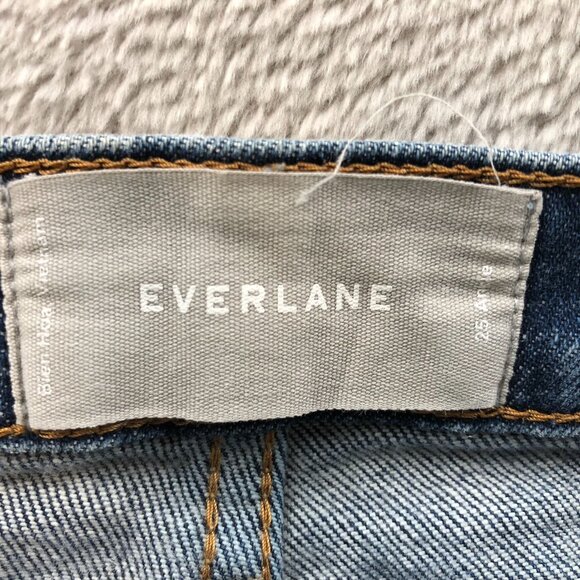 Everlane Womens Jeans Size 25 Skinny Mid Rise Ankle Blue Denim Casual Classic - Picture 3 of 16